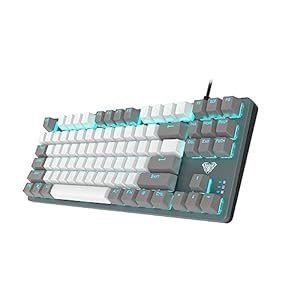AULA F3287 TKL Mechanical Gaming Keyboard - Grey/White