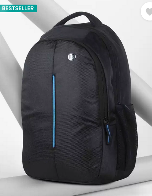 Medium Black Laptop Backpack 27L - College/Office Use
